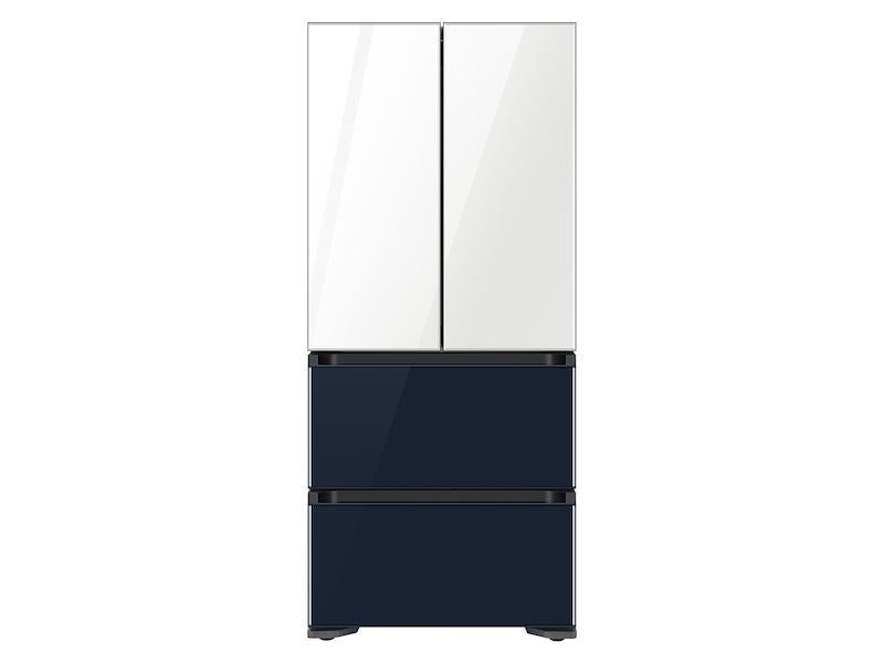 17.3 cu. ft. Smart Kimchi & Specialty 4-Door French Door Refrigerator in White-Navy Glass - (RQ48T94B277)