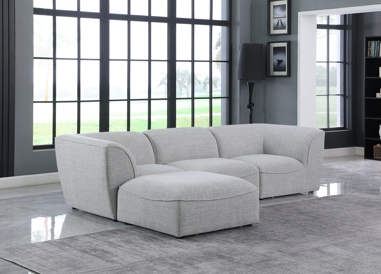 Miramar - Modular Sectional 4 Piece - Gray - Fabric