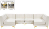 Alina - Modular Sectional 6 Piece - Cream - Fabric