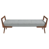 Cora - Mid-Century Modern Gray Bench - Gray