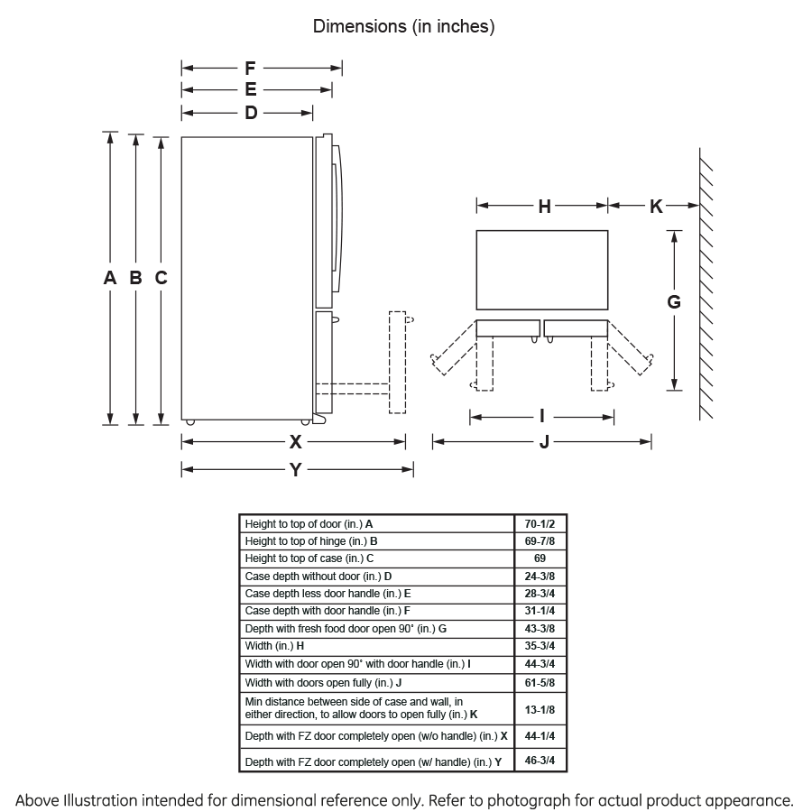 GE Profile(TM) Series ENERGY STAR(R) 23.1 Cu. Ft. Counter-Depth French-Door Refrigerator - (PWE23KMKES)