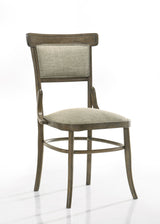 Bistro - Wide Contemporary Fabric Dining Chair With Cushion (Set of 2) - Vintage Walnut