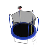 Trampoline With Basketball Hoop, Astm Approved Reinforced Type Outdoor Trampoline With Enclosure Net