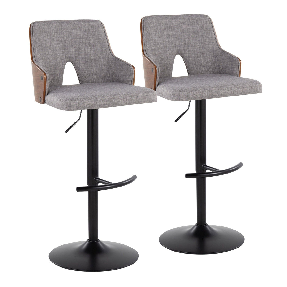 Stella - Adjustable Barstool (Set of 2) - Black Base