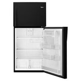 30" Wide Top Freezer Refrigerator - 19 Cubic Feet - Black - 65,9" Height