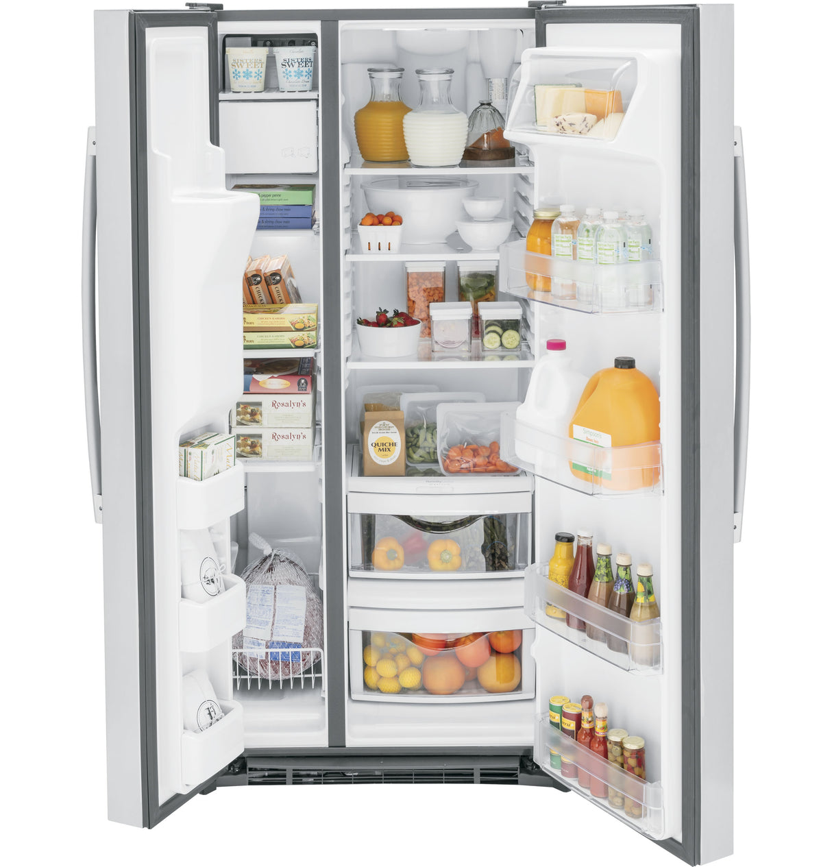 GE(R) 23.0 Cu. Ft. Side-By-Side Refrigerator - (GSS23GYPFS)