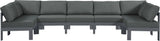 Nizuc - Outdoor Patio Modular Sectional 7 Piece - Gray Dark