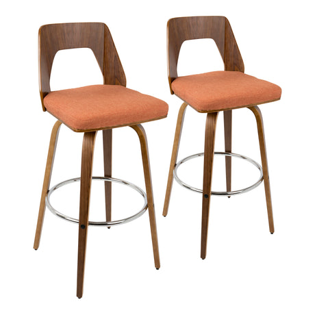 Trilogy - Mid Century Modern Barstool (Set of 2)