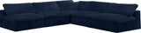 Cozy - Modular Sectional Cloud 5 Piece - Navy - Fabric