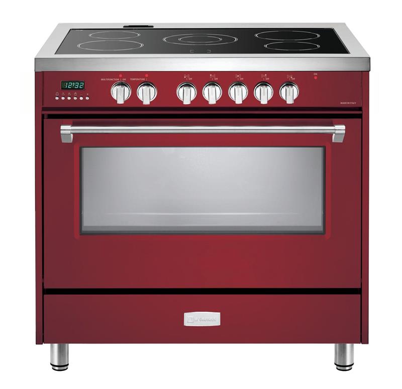 Designer 36" Electric Glass Top Range - Burgundy - (VDFSEE365BU)