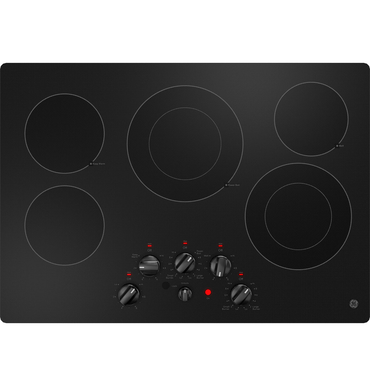 GE(R) 30" Built-In knob Control Electric Cooktop - (JEP5030DTBB)