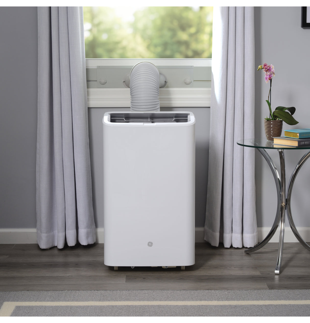 GE(R) 8,500 BTU Portable Air Conditioner with Dehumifier and Remote, White - (APCD08JASW)