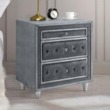 Antonella - Upholstered 3-Drawer Nightstand