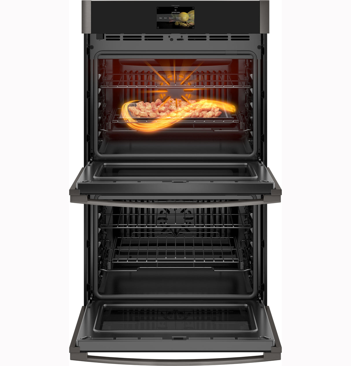 GE Profile(TM) 30" Smart Built-In Convection Double Wall Oven with No Preheat Air Fry and Precision Cooking - (PTD7000BNTS)