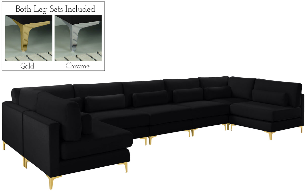 Julia - Modular Sectional 7 Piece - Black