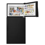 30" Wide Top Freezer Refrigerator - 18 Cubic Feet - Black - Metal