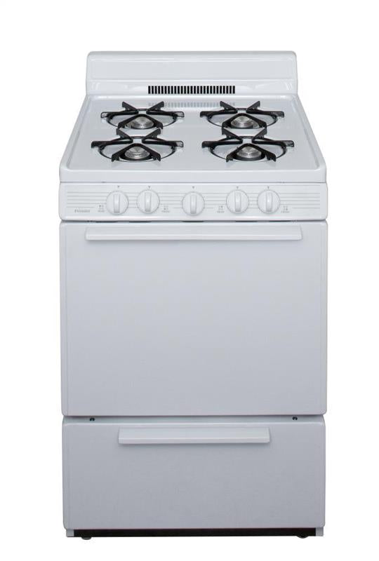 24 in. Freestanding Battery-Generated Spark Ignition Gas Range in White - (BCK100OP)