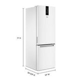 24" Wide Bottom-Freezer Refrigerator - 12.9 Cubic Feet - White