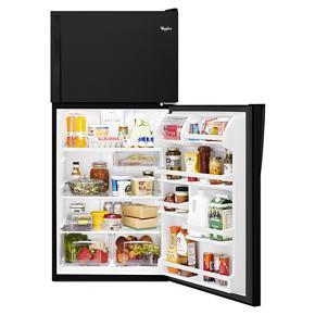 30" Wide Top Freezer Refrigerator - 18 Cubic Feet - Black