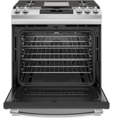 GE(R) 30" Slide-In Front-Control Convection Gas Range - (JGS760SELSS)