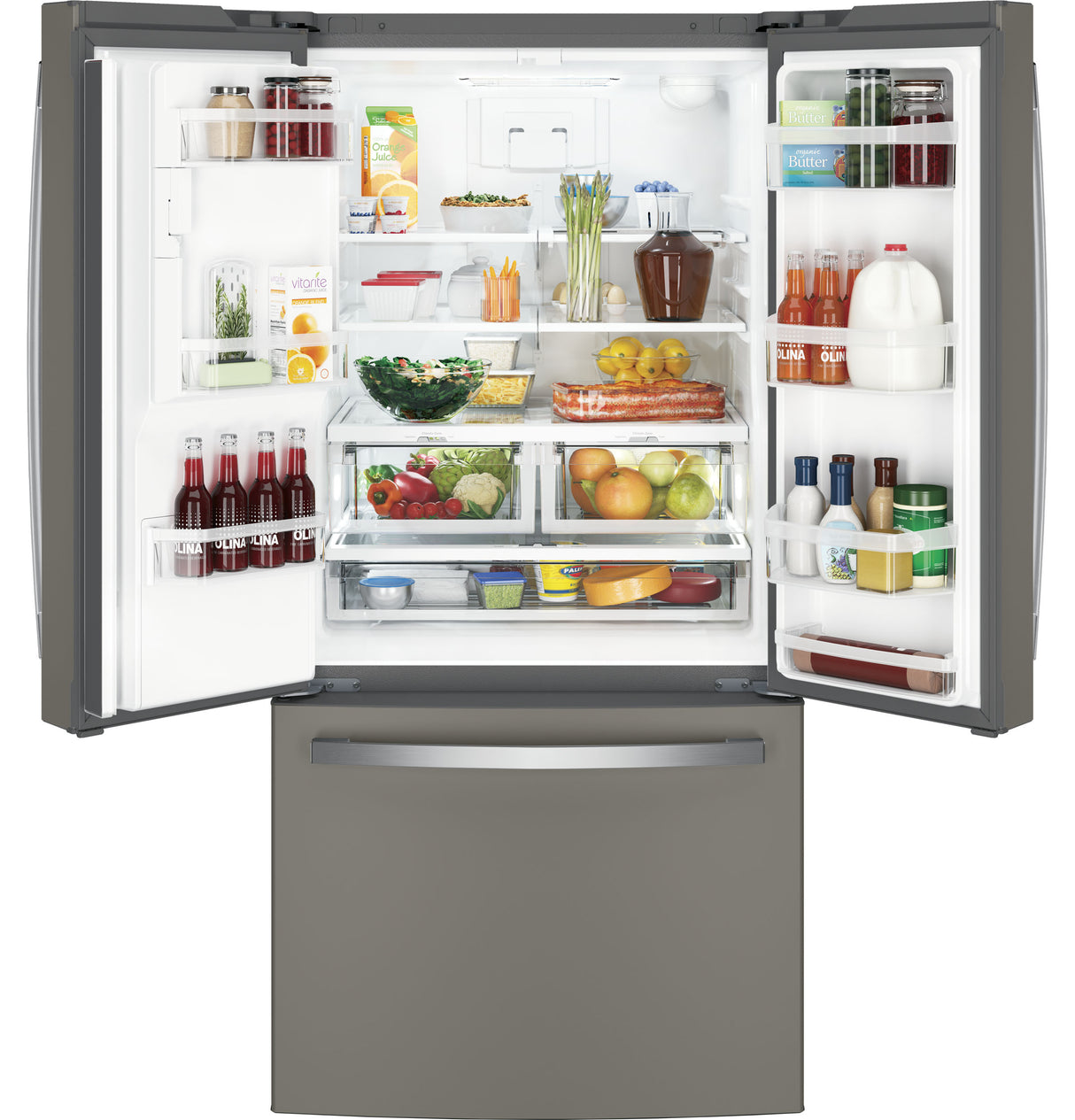 GE(R) ENERGY STAR(R) 23.7 Cu. Ft. French-Door Refrigerator - (GFE24JMKES)