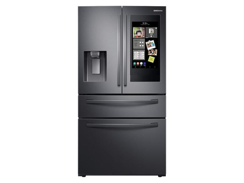 28 cu. ft. 4-Door French Door Refrigerator with 21.5" Touch Screen Family Hub(TM) in Black Stainless Steel - (RF28R7551SG)