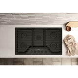 36" Gas Cooktop With Ez-2-Lift Hinged Cast-Iron Grates - Black - Steel