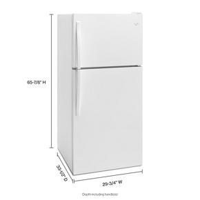 30" Wide Top Freezer Refrigerator - 18 Cubic Feet - White - 65,9" Height