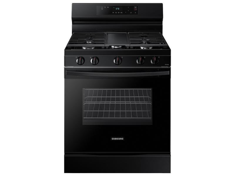 6.0 cu. ft. Smart Freestanding Gas Range with Integrated Griddle in Black - (NX60A6111SB)