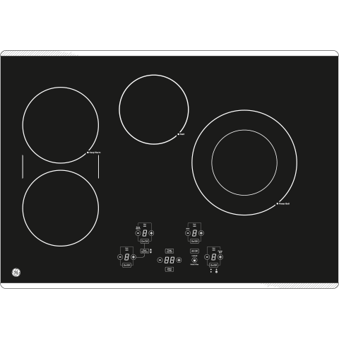 GE(R) 30" Built-In Touch Control Electric Cooktop - (JP5030SJSS)