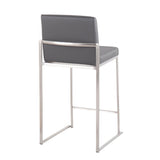 Fuji - High Back Counter Stool - Black Legs