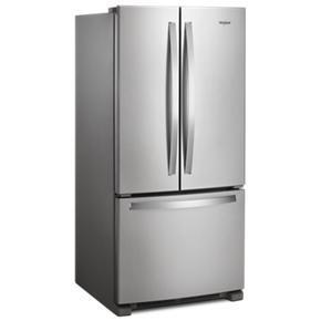 33" Wide French Door Refrigerator - 22 Cubic Feet - Gray