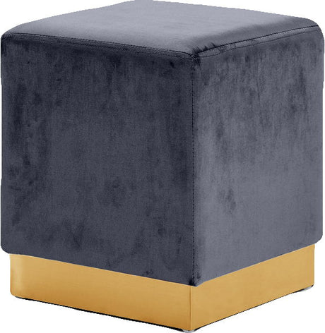 Jax - Stool Ottoman with Gold Base