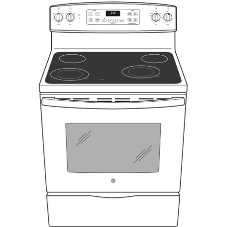 GE(R) 30" Free-Standing Electric Range - (JB645DKBB)