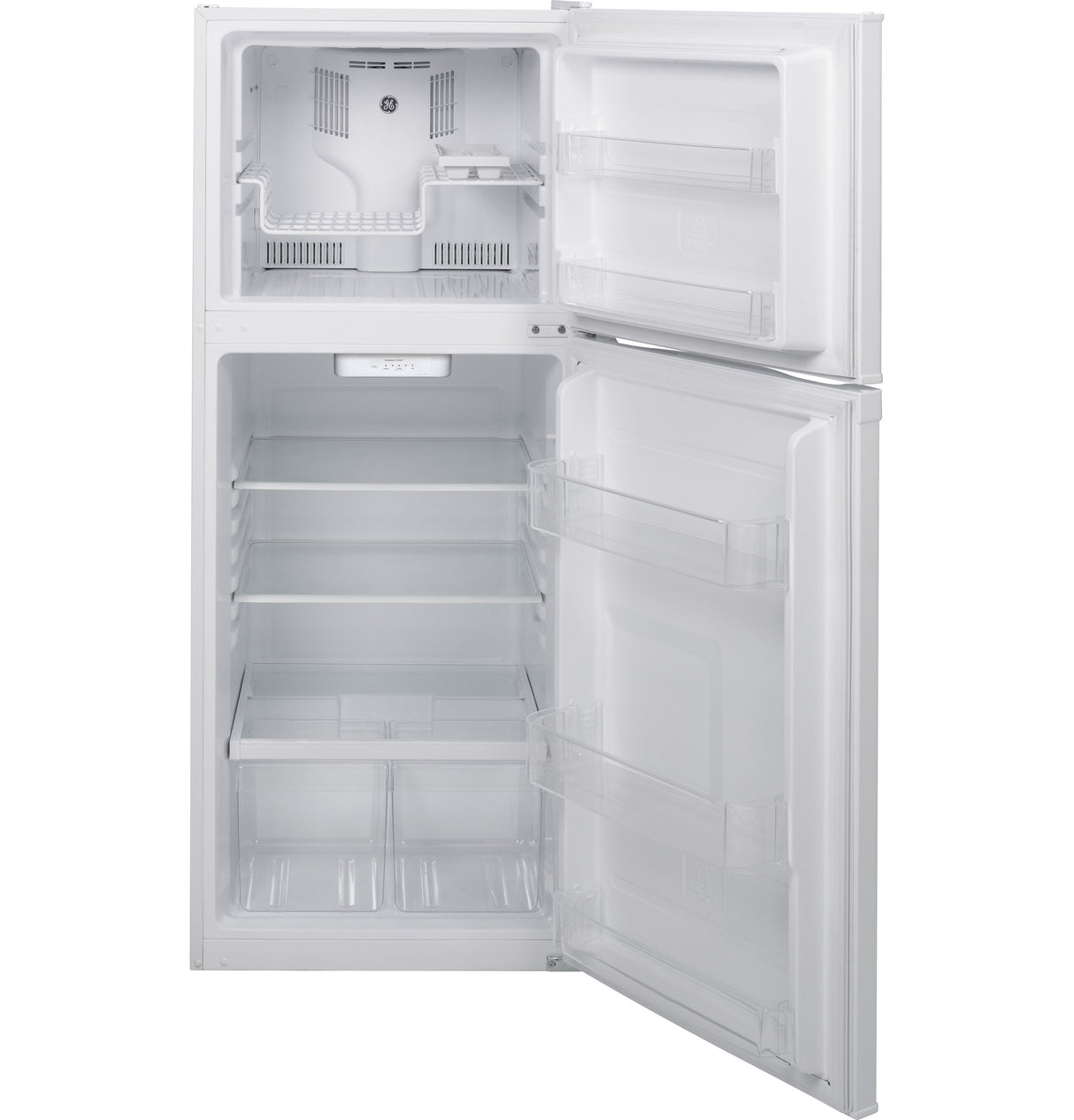 GE(R) ENERGY STAR(R) 11.6 cu. ft. Top-Freezer Refrigerator - (GPE12FGKWW)