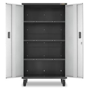 Ready-to-Assemble Mobile Storage Cabinet - Silver Tread