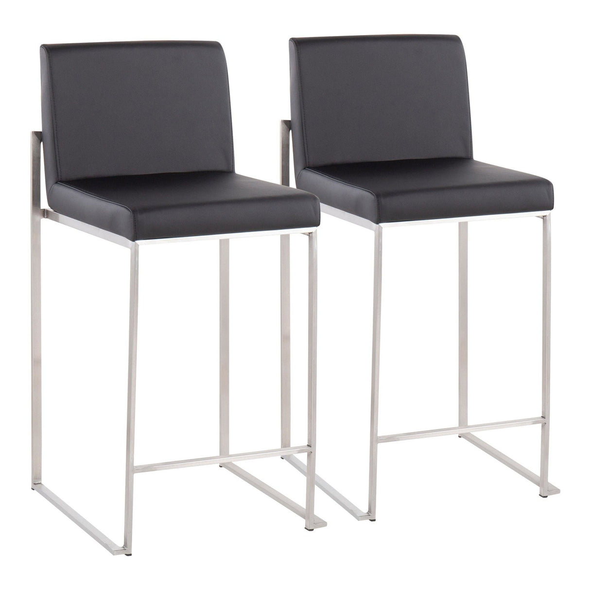 Fuji - High Back Upholstered Counter Stool Set