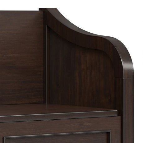 Connaught - Entryway Storage Bench With Shelf - Chestnut