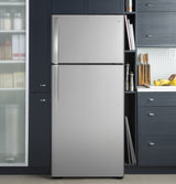 GE(R) ENERGY STAR(R) 16.6 Cu. Ft. Top-Freezer Refrigerator - (GIE17GSNRSS)