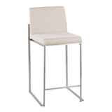 Fuji - Contemporary High Back Counter Stool, Functional Design