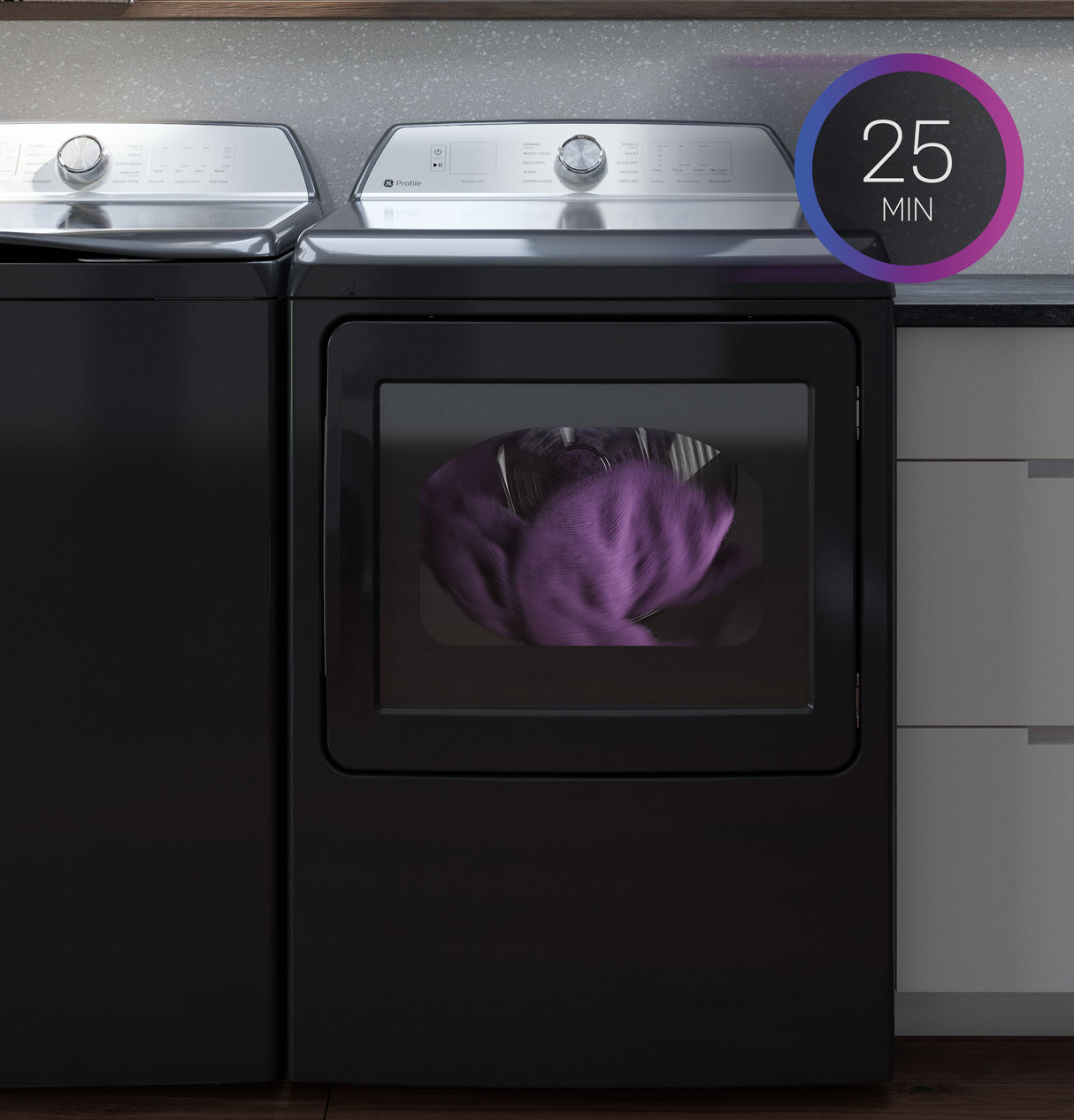 GE Profile(TM) ENERGY STAR(R) 7.3 cu. ft. Capacity Smart Electric Dryer with Fabric Refresh - (PTD90EBPTDG)