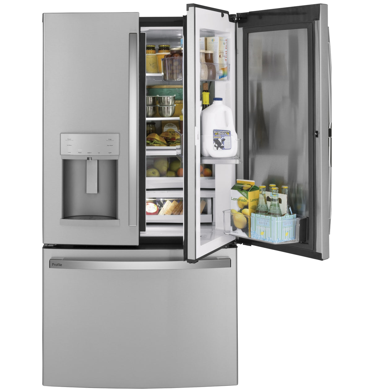 GE Profile(TM) Series 27.7 Cu. Ft. Fingerprint Resistant French-Door Refrigerator with Door In Door and Hands-Free AutoFill - (PFD28KYNFS)