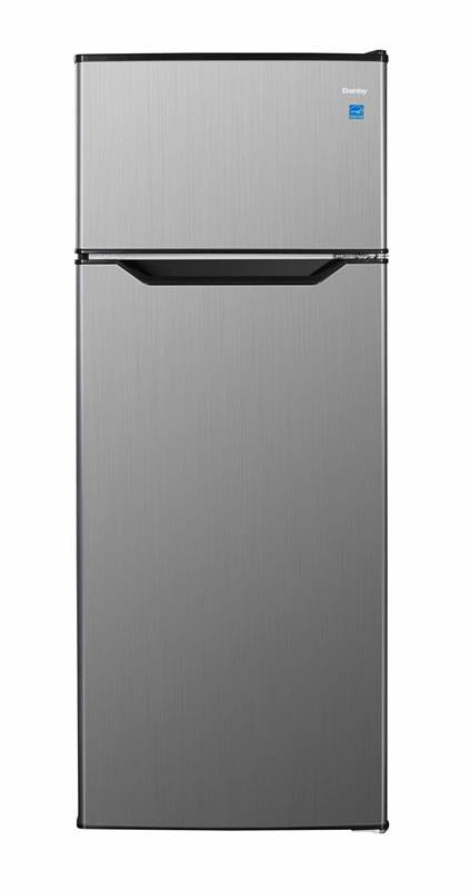 Danby 7.4 cu. ft. Apartment Size Fridge Top Mount in Stainless Steel - (DPF074B2BSLDB6)