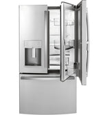 GE Profile(TM) Series 22.1 Cu. Ft. Counter-Depth Fingerprint Resistant French-Door Refrigerator with Door In Door and Hands-Free AutoFill - (PYD22KYNFS)