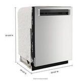 44 dBA Dishwasher In PrintShield Finish With FreeFlex Third Rack - Pearl Silver - 33,6" Height