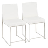 Fuji - Contemporary Modern Elegance High Back Dining Chair (Set of 2)