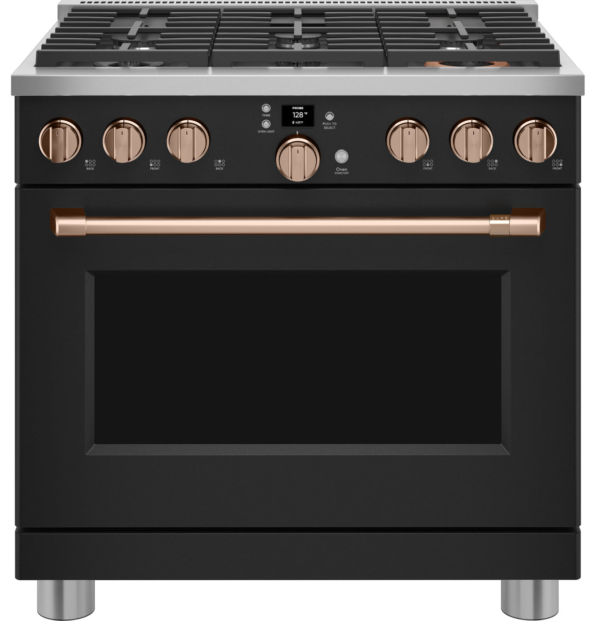 Caf(eback)(TM) 36" Smart All-Gas Commercial-Style Range with 6 Burners (Natural Gas) - (CGY366P3TD1)