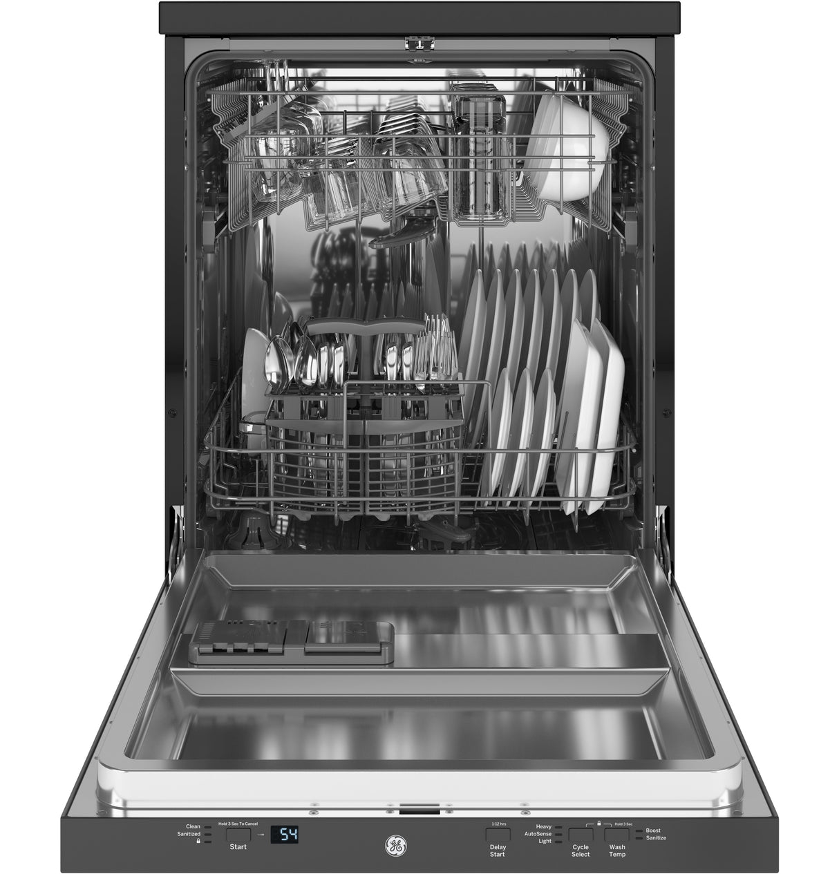 GE(R) ENERGY STAR(R) 24" Stainless Steel Interior Portable Dishwasher with Sanitize Cycle - (GPT225SSLSS)