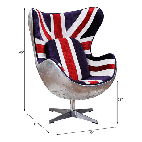 Brancaster - Accent Chair - Pattern Fabric & Aluminum