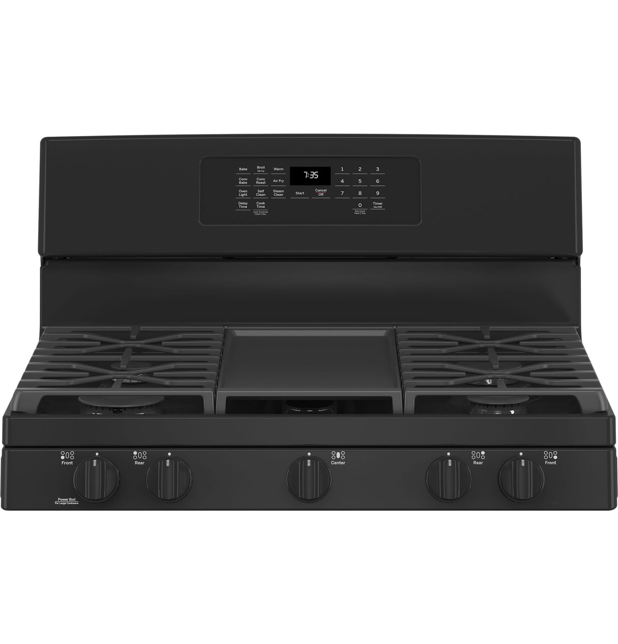 GE(R) 30" Free-Standing Gas Convection Range with No Preheat Air Fry - (JGB735DPBB)